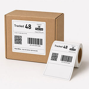 Royal Mail package and label